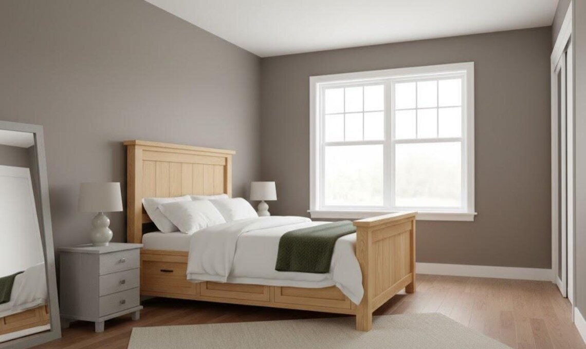 Storage Bed Pattern Queen Farmhouse Storage Bed Plans – DIY Platform Bed With 6 Drawers ...