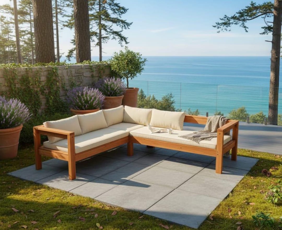 DIY Outdoor Sectional Sofa Plans | Modern Patio Couch, Modular 2x4 (PDF ...