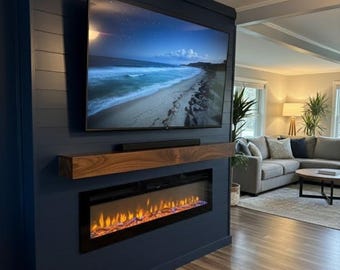 3-in-1 DIY Shiplap Fireplace & Hidden Storage Mantel Plans | Modern Electric Fireplace Wall Build Guide | Customizable Media Wall PDF