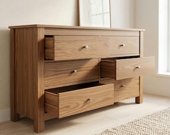 6 Drawer Dresser plans Modern wooden Dresser Blueprints Bedroom Storage cabinet Cloths organizer chest Woodworking PDF Digital download