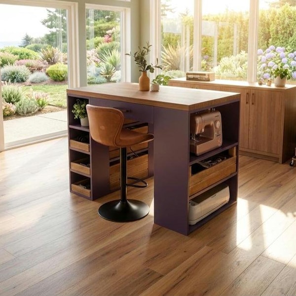 Lot de tables d'artisanat 3 en 1 DIY | Guide du bureau, des caisses de rangement et des tiroirs
