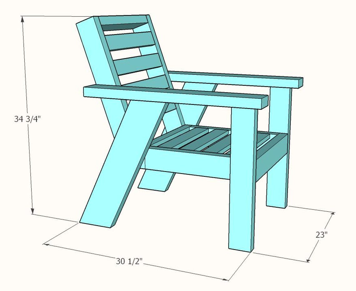 DIY Outdoor Chair Plans | Modern Patio Furniture Build Guide | 2x4 ...