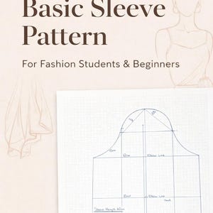Basic Sleeve Pattern PDF | Beginner Dressmaking Sewing Template (Digital Download)