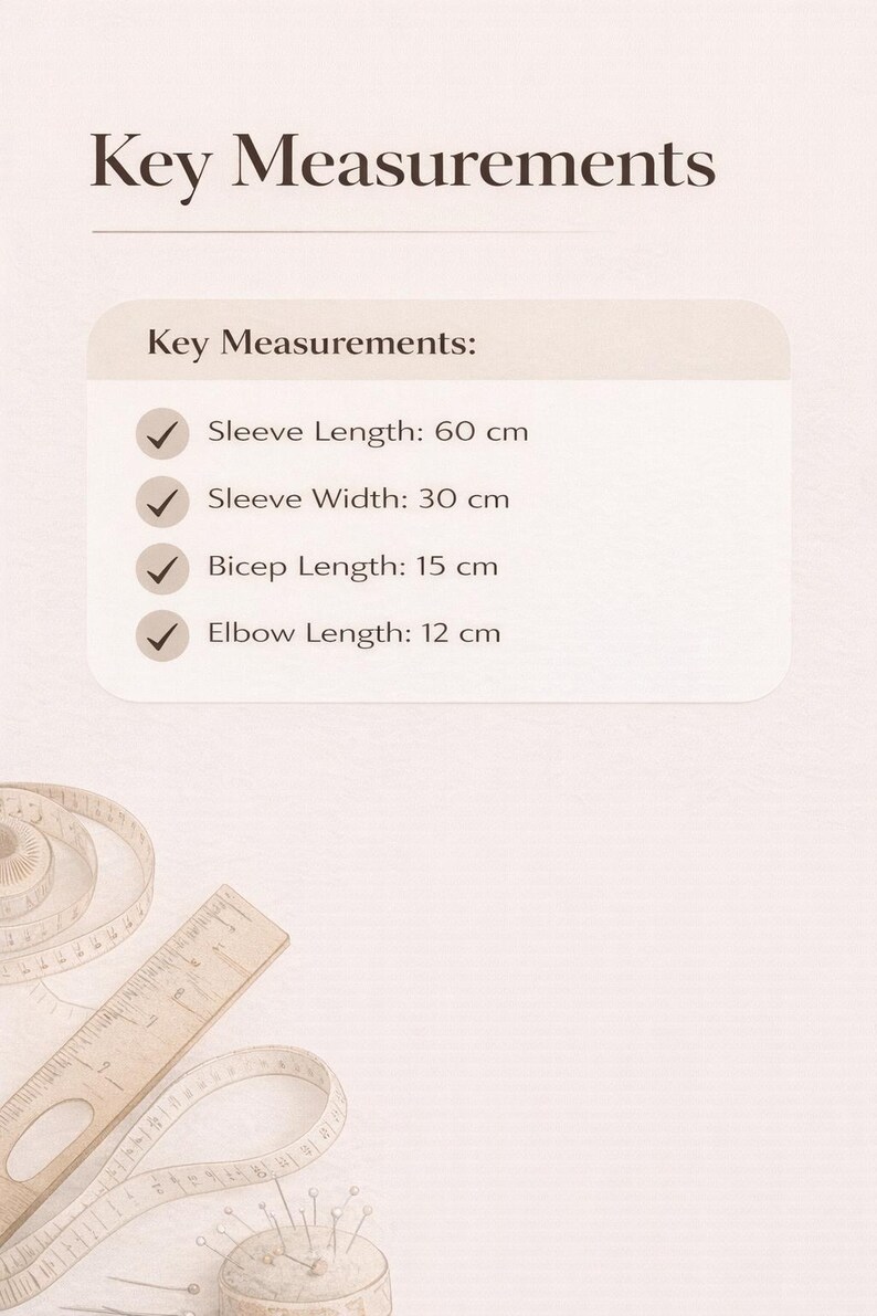 Podstawowy wzór rękawa w formacie PDF | Szablon do szycia dla początkujących (pobranie cyfrowe) zdjęcie 2