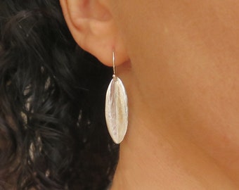 Silver Dangle Earrings, Leaf Earrings, Silver Drop Earrings, Sterling Silver Jewelry for Women, Dangle Leaf Earrings, Silver Leaf Earrings