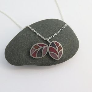 Leaf Necklace, Leaves Pendant Necklace, Silver Necklace for Women, Nature Jewelry, Sterling Silver Leaf Necklace, Unique Silver Necklace