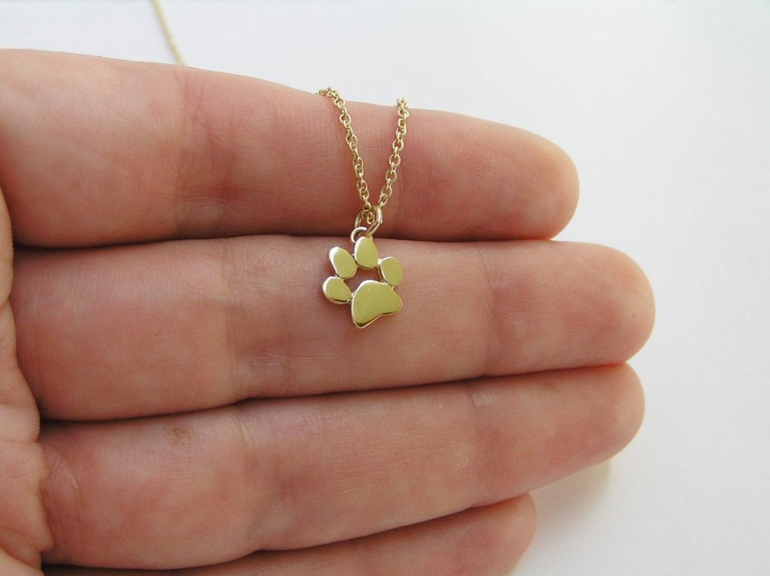 Paw Print Necklace Pendant 14k Gold Necklace Solid Gold Etsy paw-print-necklace-pendant-14k-gold-necklace-solid-gold-etsy