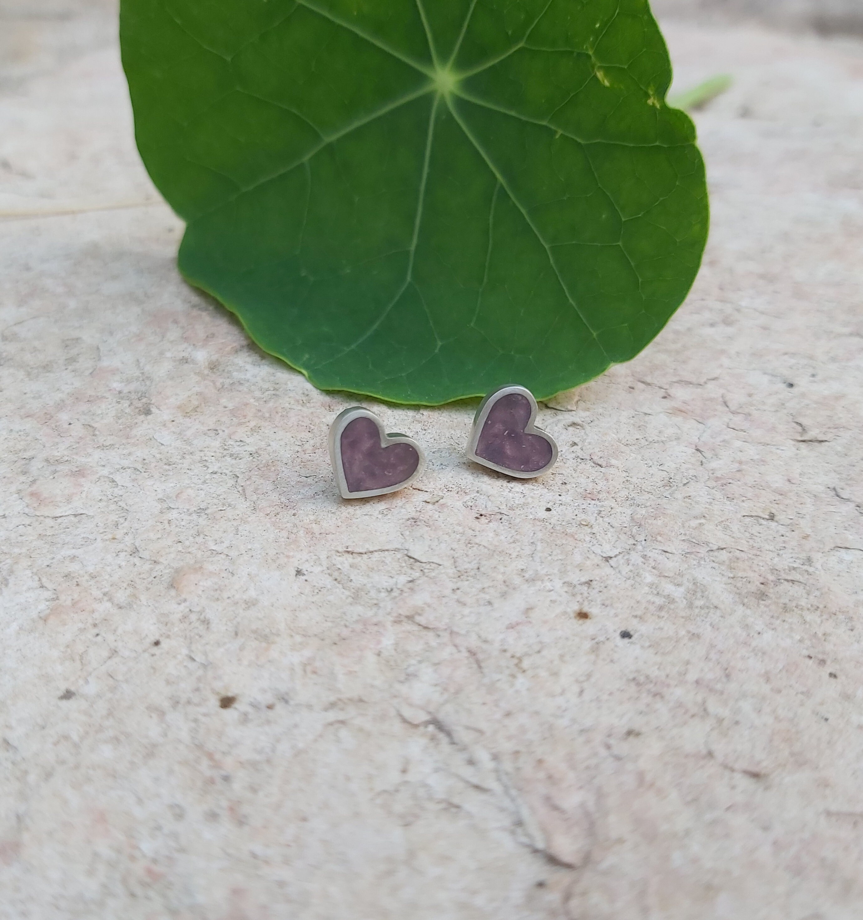 Silver Heart Studs main image 1