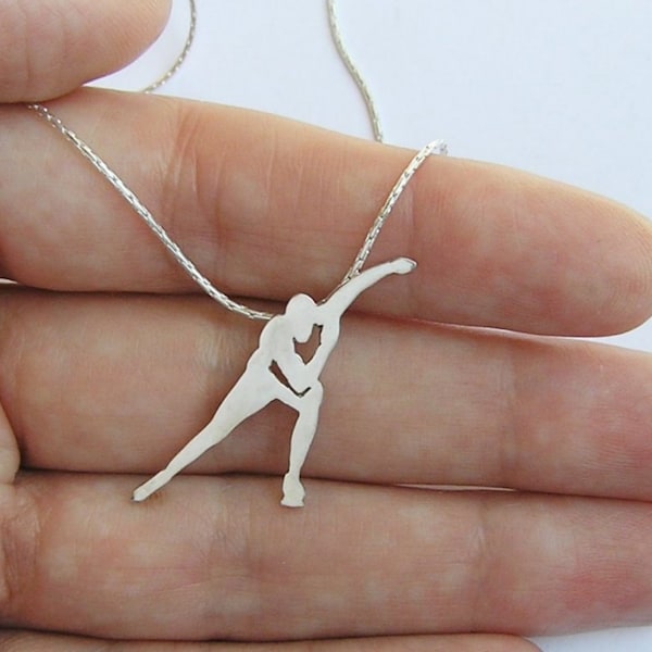 Ice Skating Necklace Etsy