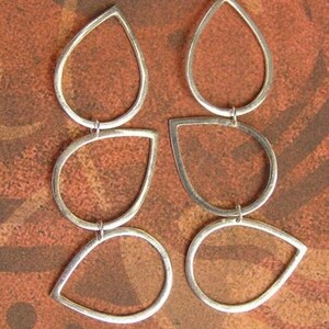 Silver Dangle Earrings Drops Earrings Long Sterling Silver Earrings image 2