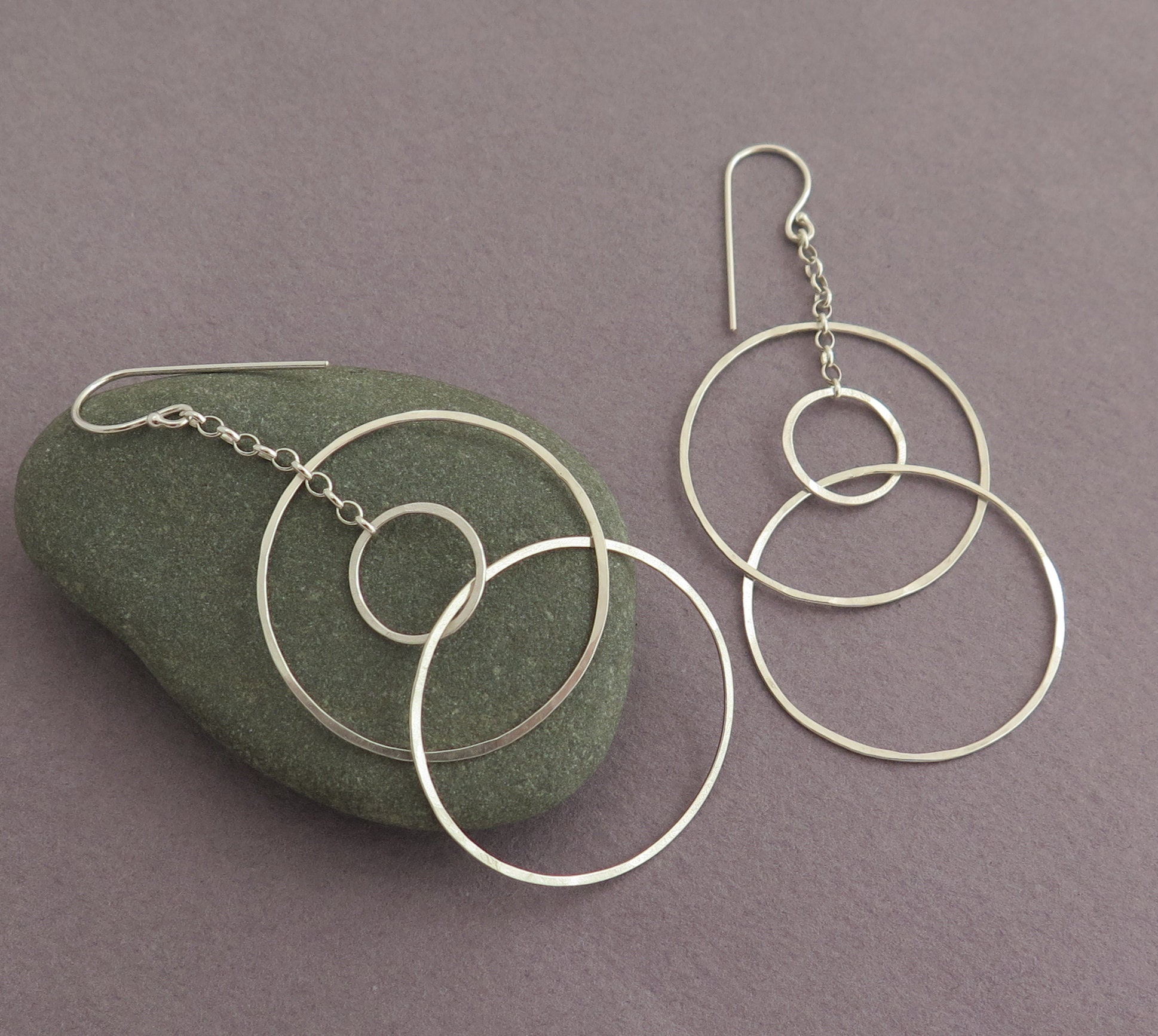 •GLIDE• silver dangle earrings
