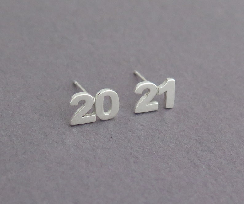 Custom Numbers Earrings Number Stud Earrings Two Digits Etsy