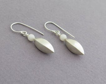 Sterling Silver Dangle Earrings - Dangle Teardrop Earrings - Elegant Dangle Earrings - Long Silver Earrings - Elegant Earrings