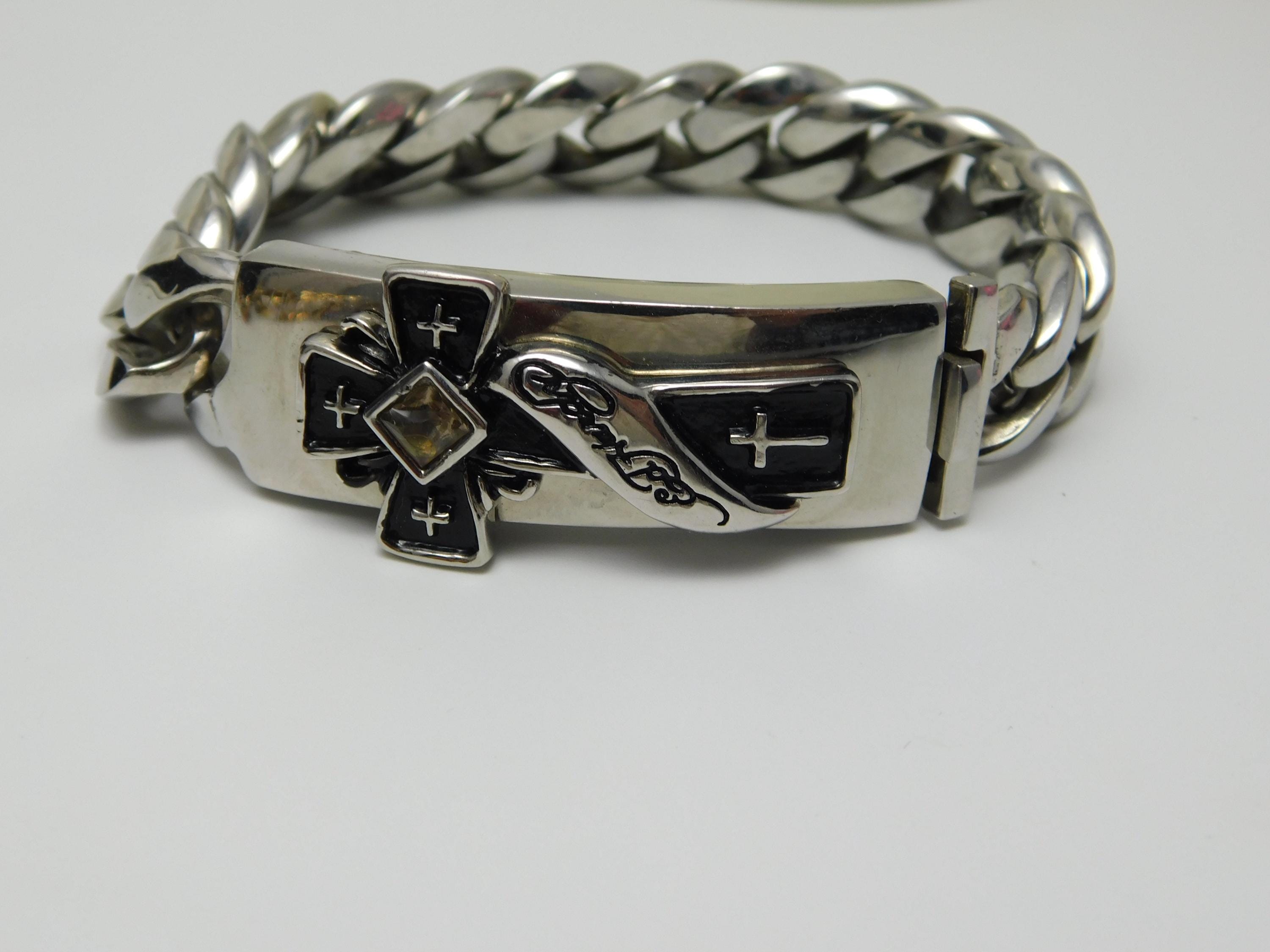 Ed Hardy エドハーディー　スカル　チェーンブレスレット Ed Hardy Bracelet - Etsy
