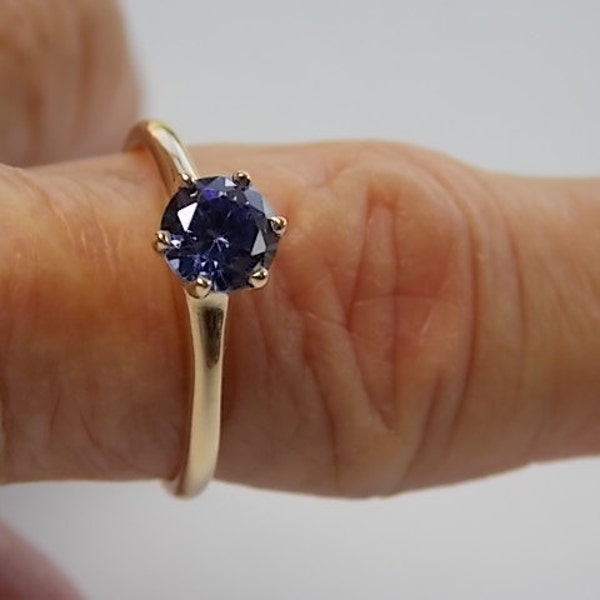 Final Payment on Layaway Tanzanite Solitaire Ring .65Ct Yellow Gold 14K 2.3gm Size 8