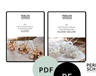 Bridal Hair Accessory Tutorial Set ELODIE + ELODIE DELUXE Hairpins Craft Instructions, German