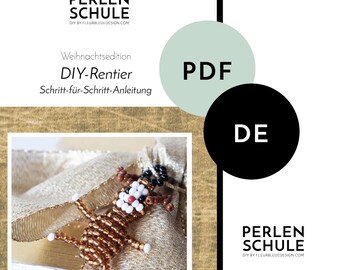 Reindeer Beaded Animal PDF Instructions, German