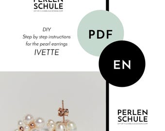 Pearl Bridal Earrings IVETTE PDF Craft Instructions, English