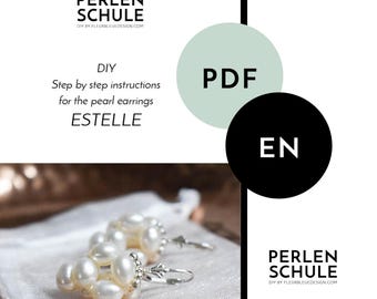 Wedding Drop Earrings ESTELLE PDF Craft Instructions, English
