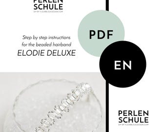 DIY Pearl Wedding Headband for the Bride with the PDF Craft Instructions - ELODIE DELUXE, English