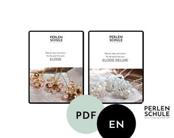 Bridal Hair Accessory Tutorial Set ELODIE + ELODIE DELUXE Hairpins Craft Instructions, English