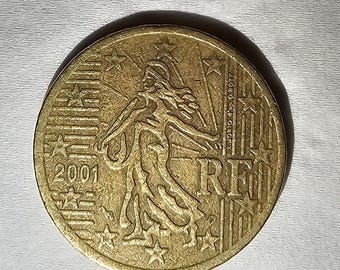 希少な 50 ユーロ セント コイン 2000 フランス「種まき人」 収集用