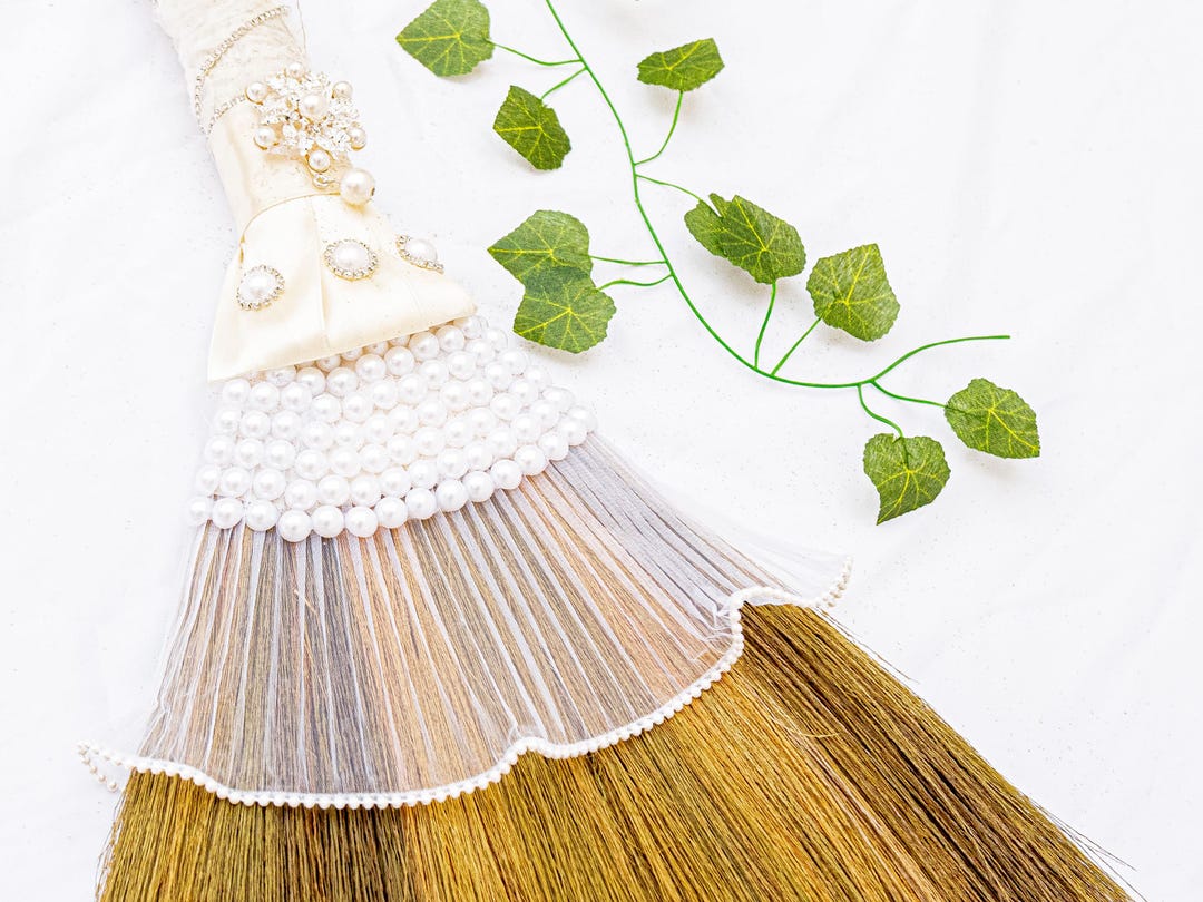 Unity Broom Pearl Wedding Jump Broom – Ivory Bridal Ceremony Keepsake – Elegant ...