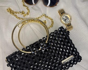 Bolso de noche para bodas hecho a mano con cuentas