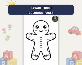 50 Kawaii Food Coloring Pages | Coloring Book |  Fun Activity for Kids | SPED Friendly |