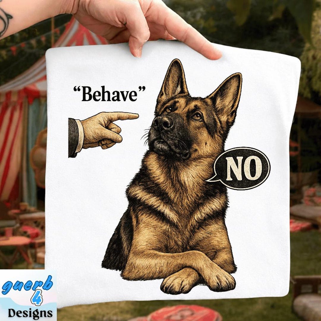 Behave Belgian Malinois Funny Dog Illustration PNG: Belgian Malinois ...