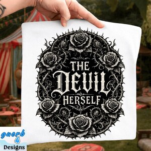 El Diablo en sí mismo, mujeres ocultistas retro, estilo femenino oscuro PNG: estética gótica PNG, diseño de poder femenino de bruja (descarga digital)