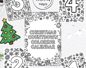 Julnedräkningsmålarkalender – 25 dagar av julmålarkul! | Utskrivbar PDF