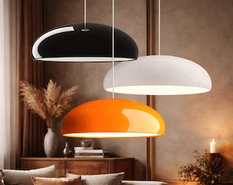 Modern Dome Pendant Light – Scandinavian Hanging Ceiling Lamp, Minimalist Contemporary Interior Lighting