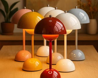 Modern Mushroom Table Lamp – Nordic Retro LED Desk Light