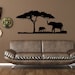Elephant Wall Decal | African Tree Wall Decal | Elephants and Tree African Safari Savannah Vinyl Wall Decal | Kids Room Decals 22344