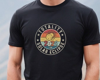 Totality Solar Eclipse 2024 Twice In A Lifetime Retro Style T Shirt, April 8 2024, Path Of Totality Shirt, Eclipse Souvenir Gift, 23044