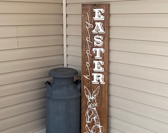 Easter Porch Sign, Happy Easter Welcome Sign, Front Porch Decor, 22886