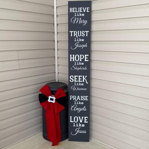 Love Like Jesus Christmas Porch Sign, Christmas Porch Decor, Believe Like Mary, Christian Home Decor, 23035 afbeelding 11