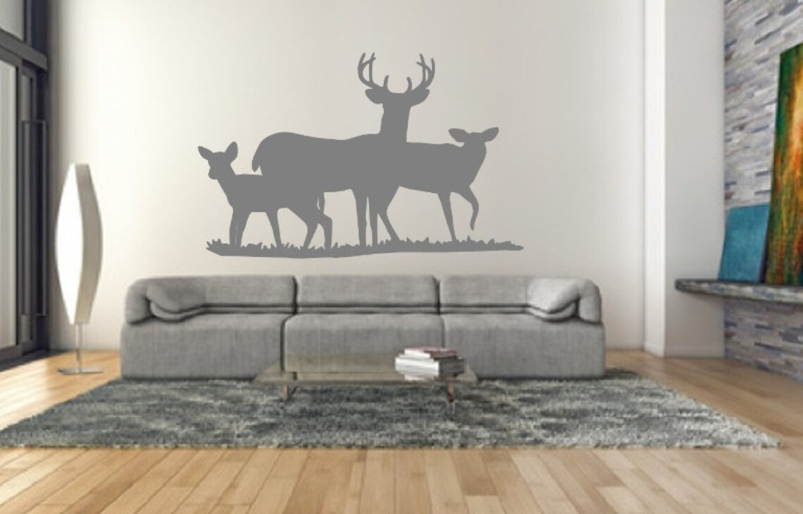 Deer Wall Decal Deer Style E Wall Decal Animal Wall Decals Etsy