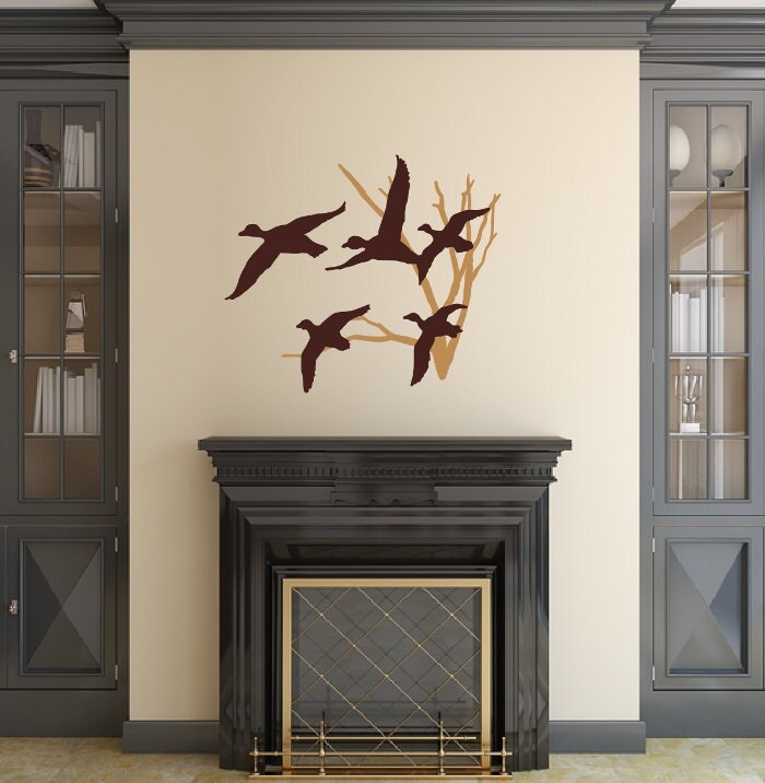 Ducks Wall Decal Vinyl Wall Decals Ducks in Flight Bare Etsy