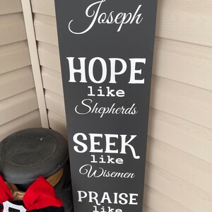 Love Like Jesus Christmas Porch Sign, Christmas Porch Decor, Believe Like Mary, Christian Home Decor, 23035 afbeelding 10