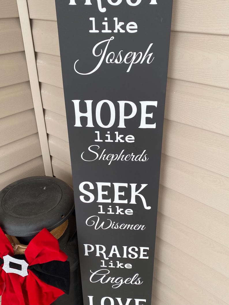 Love Like Jesus Christmas Porch Sign, Christmas Porch Decor, Believe Like Mary, Christian Home Decor, 23035 afbeelding 10