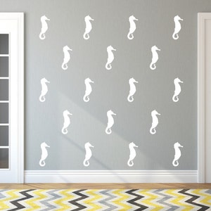 Seahorse Wall Decals Vinyl Wall Decals 5 Inch Seahorse Decals Nautical Wall Decals Beach Decor Beach Decals Style A 22564 image 1
