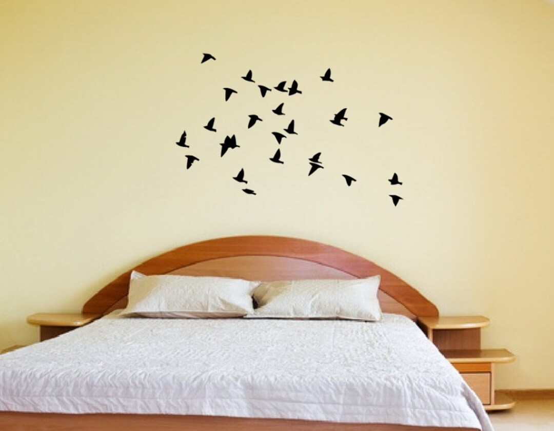 Birds Wall Decal Vinyl Wall Decal Flock of Birds Birds - Etsy