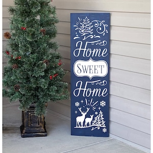 Home Sweet Home Winter Porch Sign, Winter Porch Decor, Christmas Decor, 22967