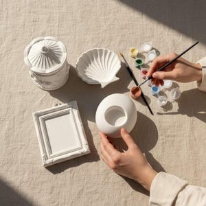 Kit de pintura de cerámica para manualidades, caja de manualidades para adultos, set de actividades personalizado.