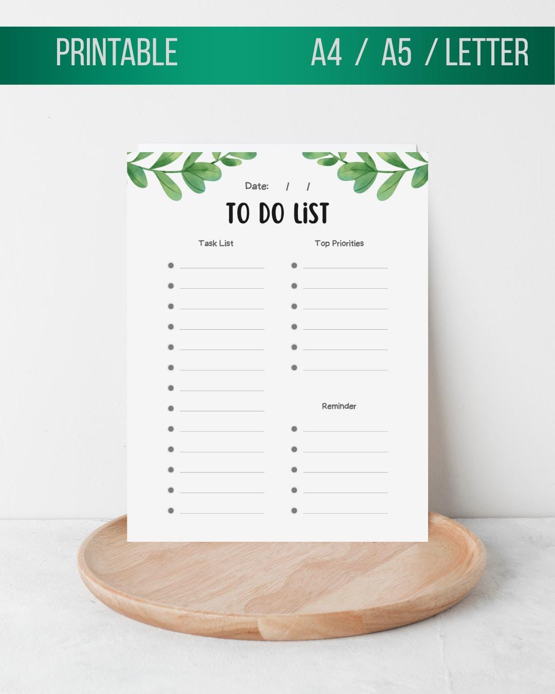 Daily to Do List Printable | A4 A5 Letter | Minimalist Planner Page ...