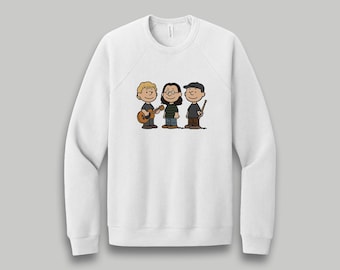 Rush Retro Cartoon Sweatshirt - Progressive Rock Band Vintage Raglan Sweater