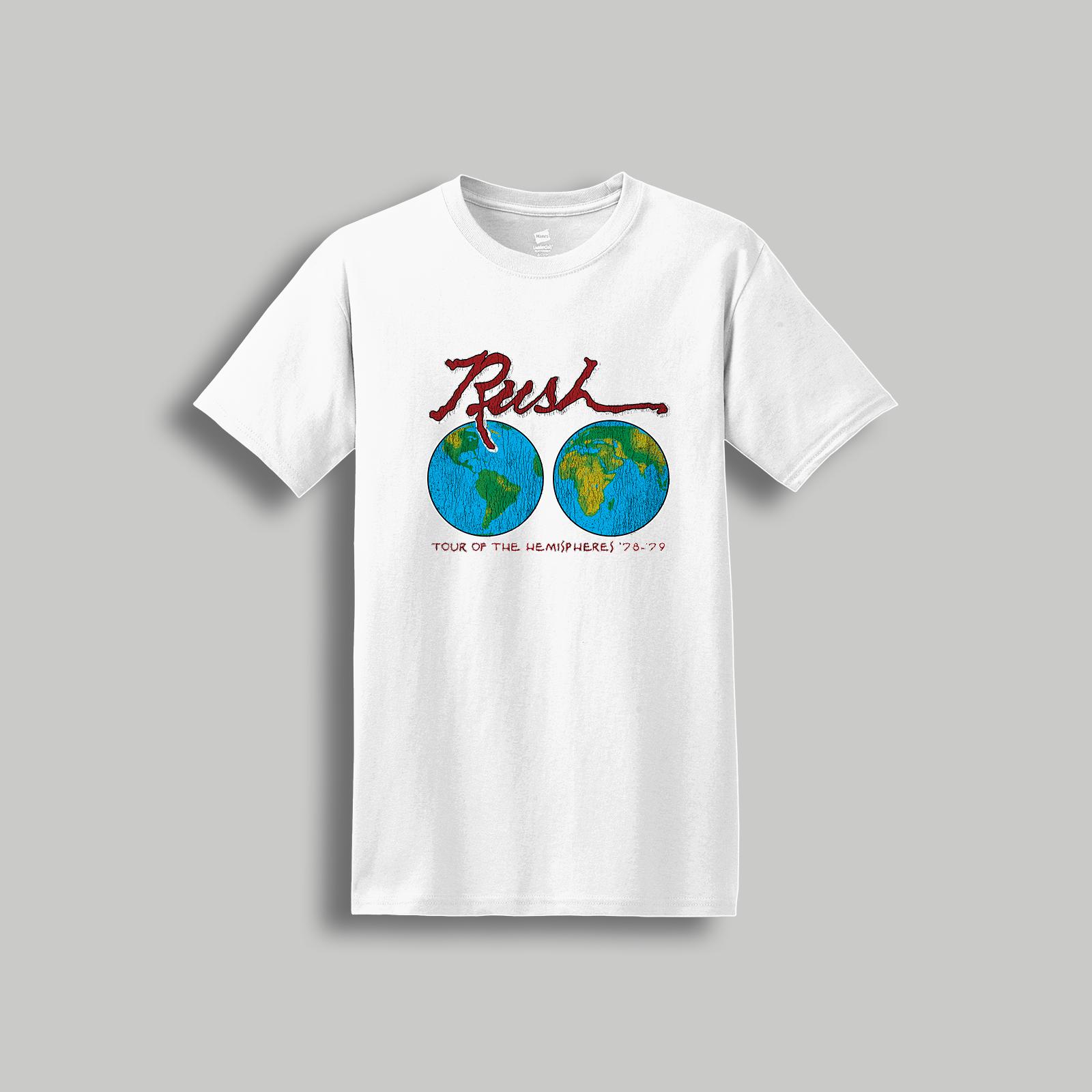 Hemispheres Tour Vintage Graphic T-shirt - Rush Tribute 70's Band