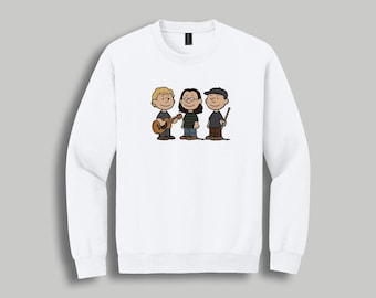 Canadian Rock Band Retro Cartoon Sweatshirt - Rush Inspired Graphic Crew Neck Sweater